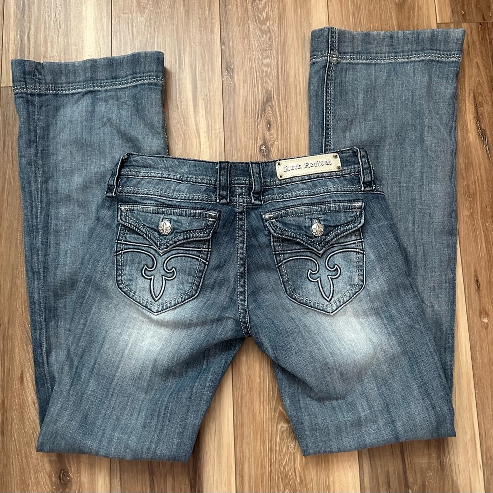 Rock Revival Women’s Elizabeth Wide Leg Jeans – Size 30, 34″ Inseam, W9 Wash - Picture 3 of 9